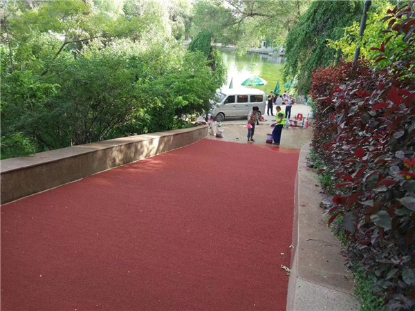 六盘水彩色路面施工